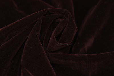 Бархат однотонный Т.коричневый 590 - изображение