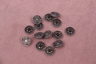 Кнопки пробивные 15мм декоративная JEANS Т.Серебро - изображение