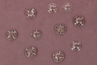 Кнопка магнитная 10мм пришивная Никель - изображение