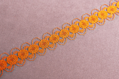 Кружево нейлон 15мм Оранжевый - изображение