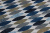 Лен набивной П-25 150 ИВ Серые, бежевые, т.синие листики на белом