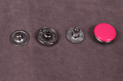 Кнопки пробивные 12,5мм Альфа Малиновый - изображение