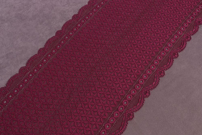 Кружево 250мм эластичное Т.Красный 1376 - изображение