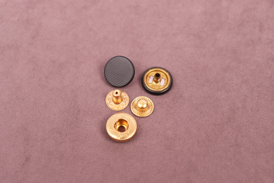 Кнопки пробивные 15мм декоративная Матовый Черный - изображение