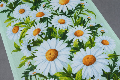 Полотно вафельное Тейково Ромашки - изображение