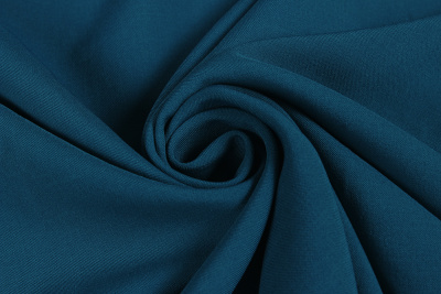 Ткань костюмная Zara Бирюза синяя 19 - изображение