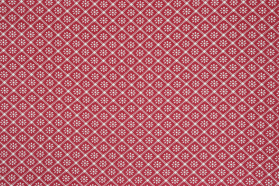 Вискоза набивная 406 150гр/м.кв.Цветок в ромбе на красном - изображение