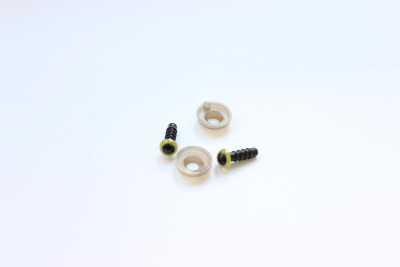 Глаза винтовые 6мм круглые Желтый/черный - изображение