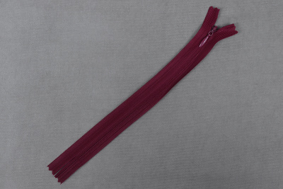 Молния потайная 20см нейлон Т.бордовый №178 - изображение