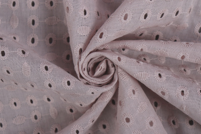 Хлопок вышивка Св.трюфельный - изображение