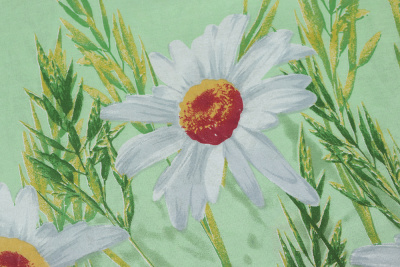 Бязь набивная 125 гр/м.кв. Ромашки - изображение