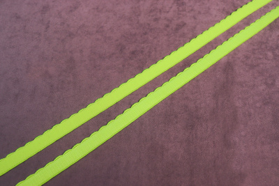 Резинка отделочная становая 10мм Зелено-желтый неон - изображение