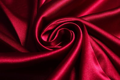 Атлас однотонный Йоко-йоко Брусничный - изображение