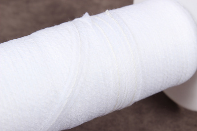 Лента клеевая 8мм нитепрошивная со строчкой Белый - изображение