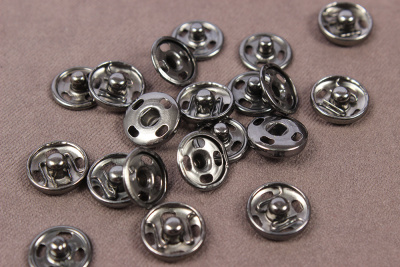 Кнопки пришивные потайные 10мм Т.никель - изображение