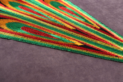 Термоаппликация Перья Зеленый - изображение