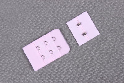 Застежка для бюстгальтера 30мм 3ряда 2крючка Розовый - изображение