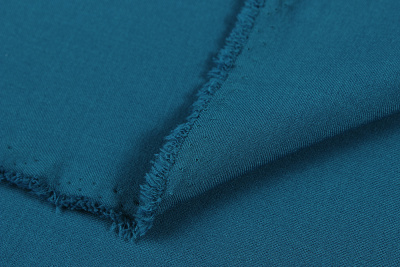 Ткань костюмная Zara Бирюза синяя 19 - изображение