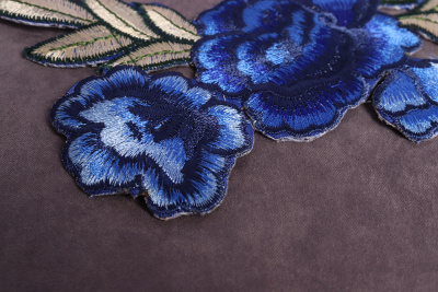 Термоаппликация Цветы Синий 4071 - изображение