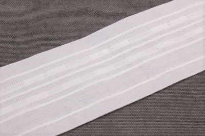 Лента шторная Равномерная 6см текстильная белый - изображение