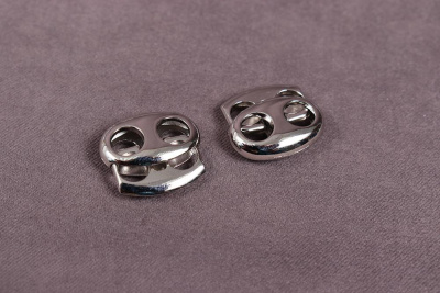 Фиксатор пластик двойной 20мм Никель - изображение