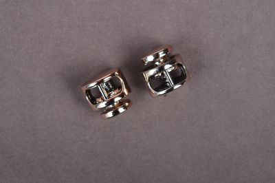 Фиксатор пластик 14*14мм двойной Кнопка Золото - изображение