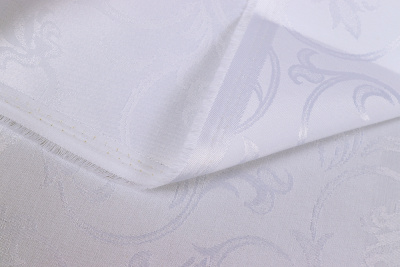 Столовая ткань Журавинка ветка Белый 2233(2563)/010101 - изображение