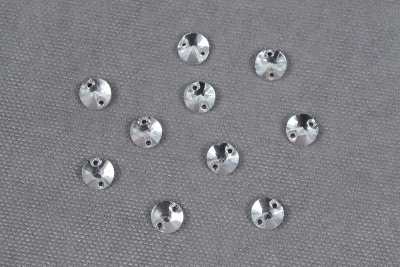 Стразы пришивные 8мм стекло круг MAGIC Кристалл - изображение