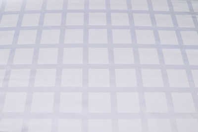 Столовая ткань Журавинка клетка Белый 1/010101 - изображение