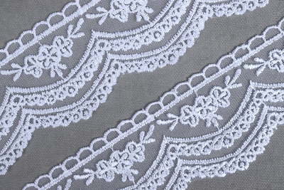Кружево матовое на сетке 60мм Белый 2110 - изображение