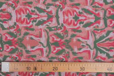 Ткань плательная туаль Абстракция Персиковый - изображение