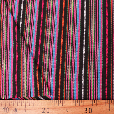 Гобелен 150 облегченный Розовые,оранжевые,голубые,салатовые полоски - изображение