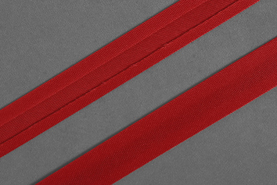 Атласная косая бейка 15мм Т Красный 148 - изображение
