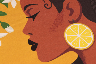 Кулирная гладь с лайкрой 180 гр/м.кв. Панель Экзотика - изображение