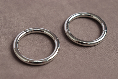 Кольцо 32мм металлическое разъемное Никель - изображение