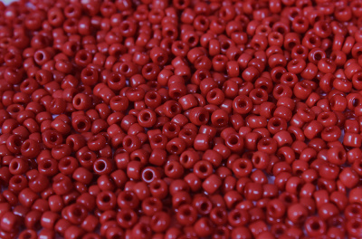 Бисер 8/0 непрозрачный Красный - изображение