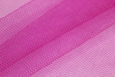 Фатин средней жесткости металлик Ярко-розовый 19 - изображение