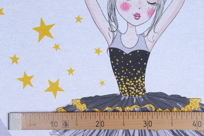 Бязь набивная 220 120 гр/м.кв. Балерины - изображение