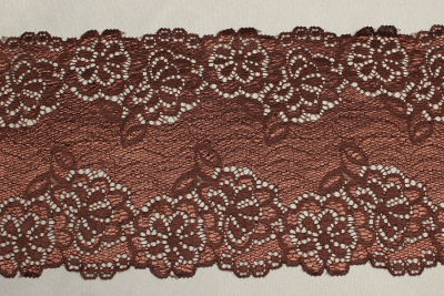 Кружево 190мм эластичное Шоколад - изображение