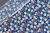Штапель набивной  Цветы на пыльно-синем