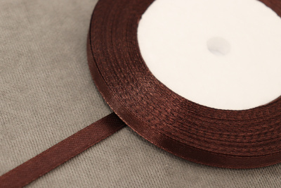 Лента атласная 6мм Т.Коричневый Н37 - изображение