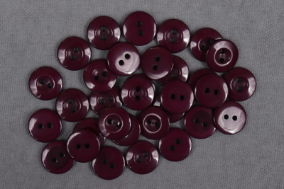 Пуговица 15мм 2х прок. Бордовый 525 - изображение