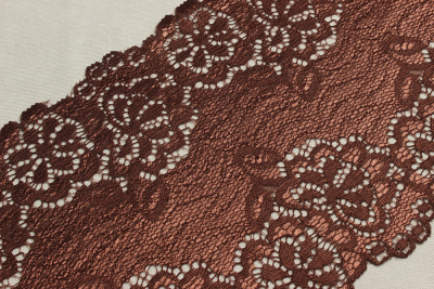 Кружево 190мм эластичное Шоколад - изображение