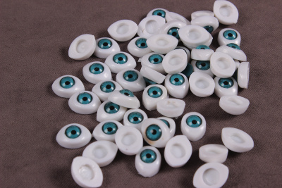 Глазки для кукол 10*8мм Голубые - изображение