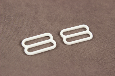 Регулятор бретелей 15мм пластмассовый Белый - изображение