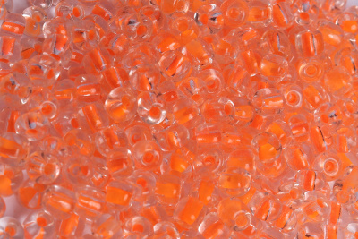 Бисер 6/0 прозрачный Оранжевый неон - изображение