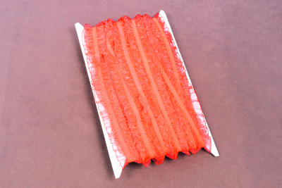 Резинка-рюша 25мм двухстороняя Оранжевый - изображение