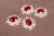 Украшение 24*26мм Медальон узорный Серебро/Т.красный
