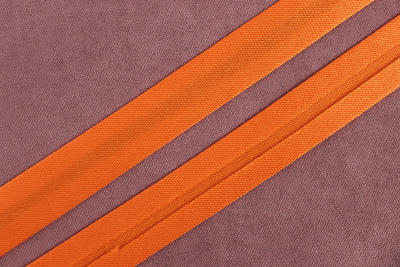 Атласная косая бейка 15мм Оранжевый 6050 - изображение