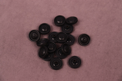 Кнопки пробивные 15мм декоративная Пуговица Черный матовый - изображение